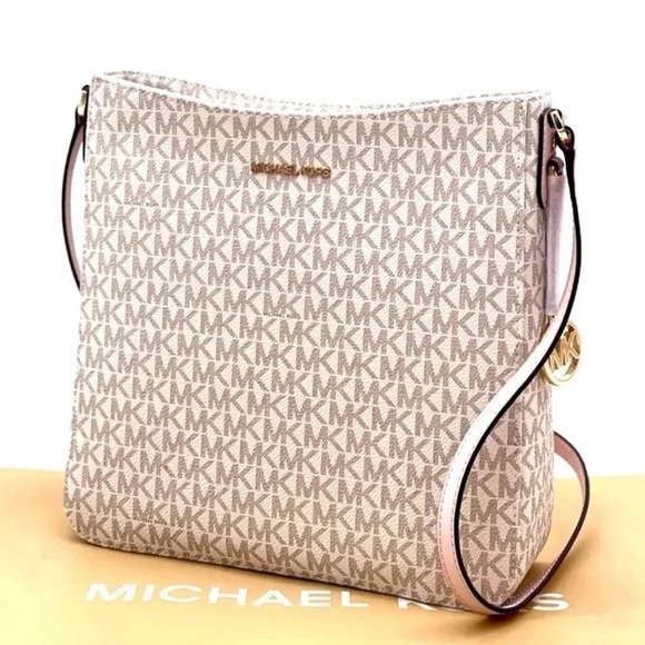 Michael Kors Large Messenger Crossbody Bag Powder Blush Multi - Picture 1 of 13
